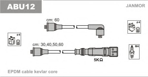 ABU12 JANMOR Ignition Cable Kit