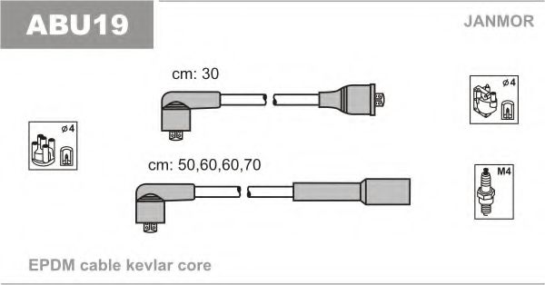 ABU19 JANMOR Ignition Cable Kit