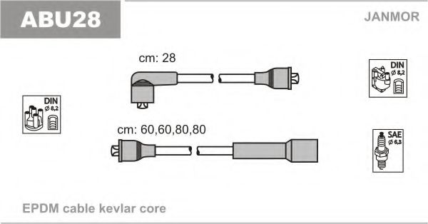 ABU28 JANMOR Ignition Cable Kit