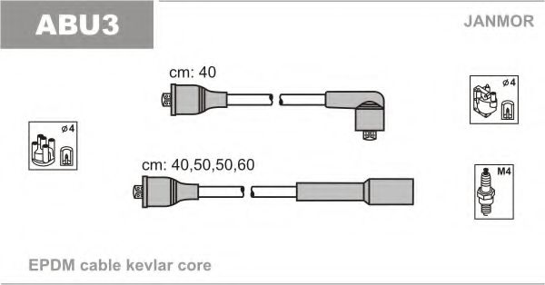 ABU3 JANMOR Ignition Cable Kit