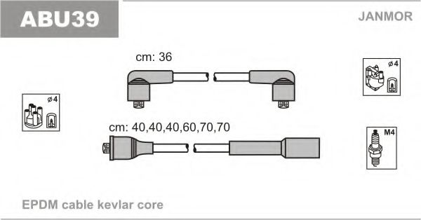 ABU39 JANMOR Ignition Cable Kit