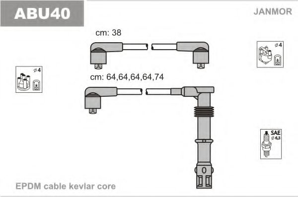 ABU40 JANMOR Ignition Cable Kit
