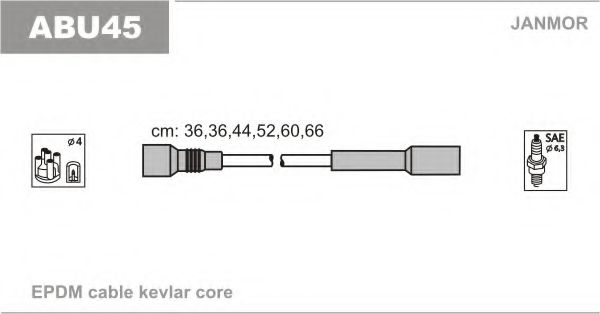 ABU45 JANMOR Ignition Cable Kit