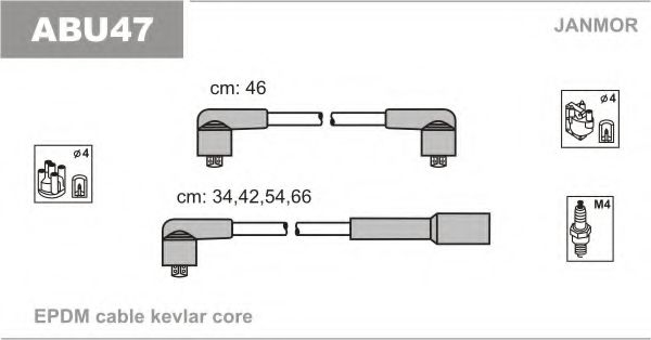 ABU47 JANMOR Ignition Cable Kit