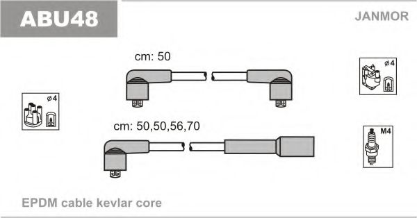 ABU48 JANMOR Ignition Cable Kit