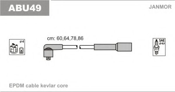 ABU49 JANMOR Ignition Cable Kit
