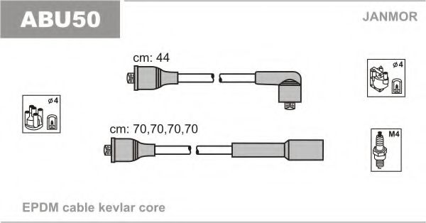 ABU50 JANMOR Ignition Cable Kit