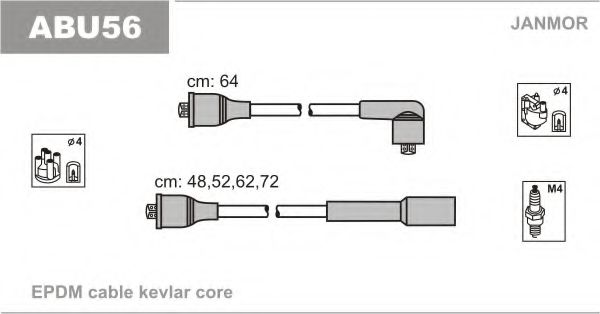 ABU56 JANMOR Ignition Cable Kit