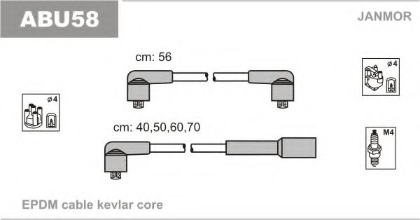 ABU58 JANMOR Ignition Cable Kit