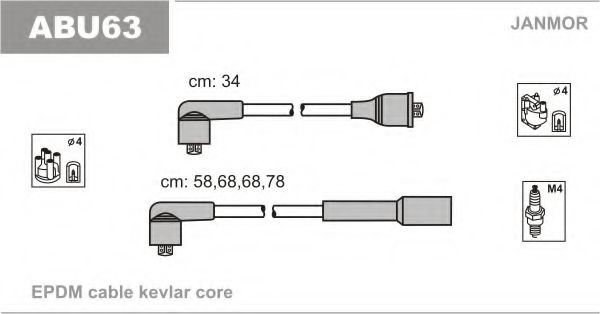 ABU63 JANMOR Ignition Cable Kit