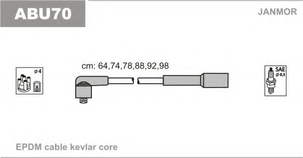 ABU70 JANMOR Ignition Cable Kit
