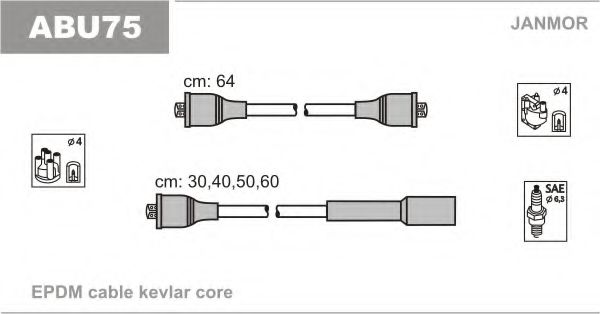 ABU75 JANMOR Ignition Cable Kit