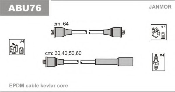ABU76 JANMOR Ignition Cable Kit
