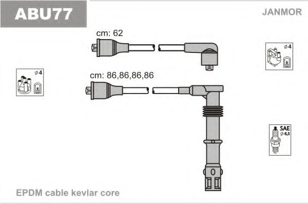 ABU77 JANMOR Ignition Cable Kit