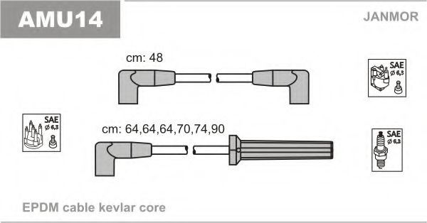 AMU14 JANMOR Ignition Cable Kit