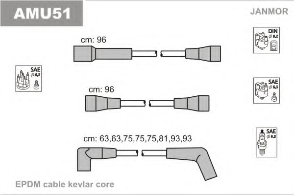 AMU51 JANMOR Ignition Cable Kit