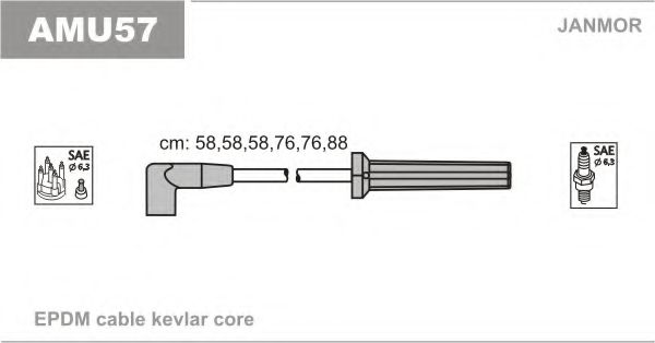 AMU57 JANMOR Ignition Cable Kit