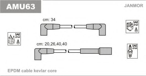 AMU63 JANMOR Ignition Cable Kit