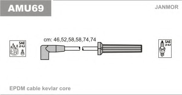 AMU69 JANMOR Ignition Cable Kit