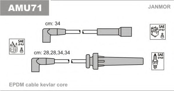 AMU71 JANMOR Ignition Cable Kit