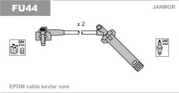 FU44 JANMOR Brake Lining Kit, drum brake