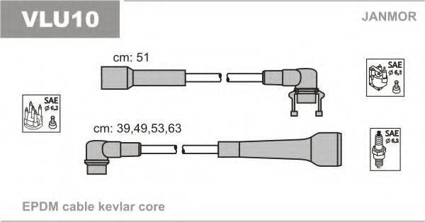 VLU10 JANMOR Ignition System Ignition Cable Kit