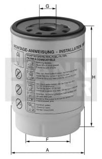 WK 947/2 MANN-FILTER Fuel Supply System Fuel filter