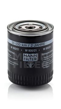 W 930/21 MANN-FILTER Смазывание Масляный фильтр