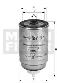 WK 842/7 MANN-FILTER Система подачи топлива Топливный фильтр