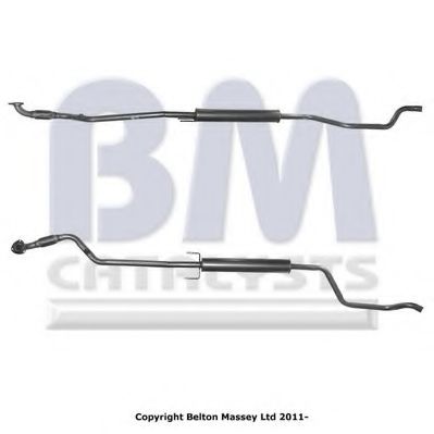 BM50154 BM+CATALYSTS Exhaust System Middle Silencer