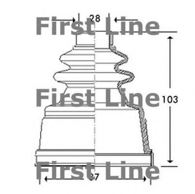 FCB2775 FIRST+LINE Bellow Set, drive shaft