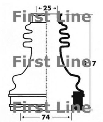 FCB2916 FIRST+LINE Bellow, driveshaft