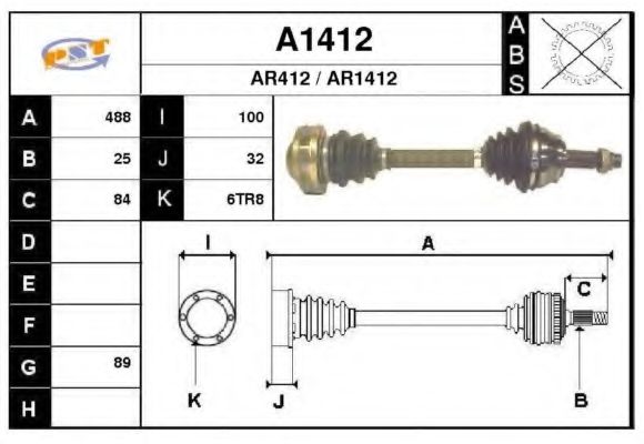 A1412 SNRA Drive Shaft
