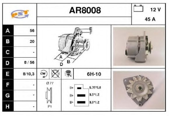 AR8008 SNRA Alternator Alternator