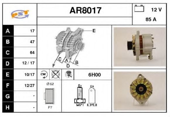 AR8017 SNRA Alternator