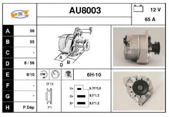 AU8003 SNRA Alternator