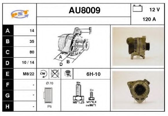 AU8009 SNRA Exhaust System Catalytic Converter
