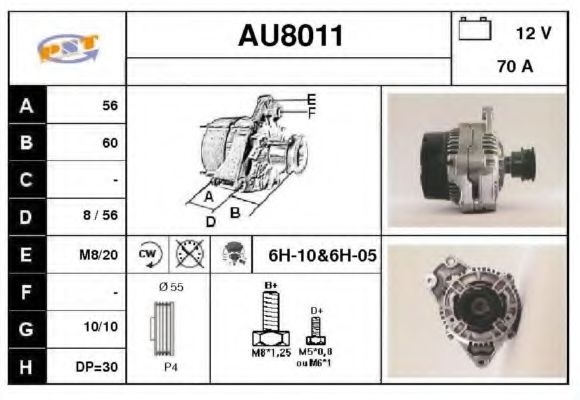 AU8011 SNRA Alternator
