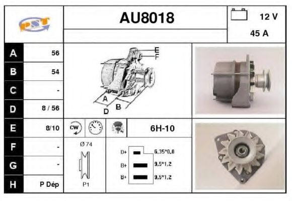 AU8018 SNRA Alternator Alternator