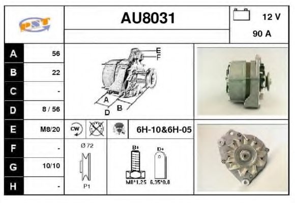 AU8031 SNRA Alternator Alternator