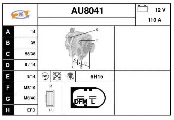 AU8041 SNRA Catalytic Converter