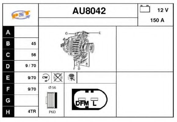 AU8042 SNRA Alternator