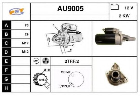 AU9005 SNRA Система стартера Стартер
