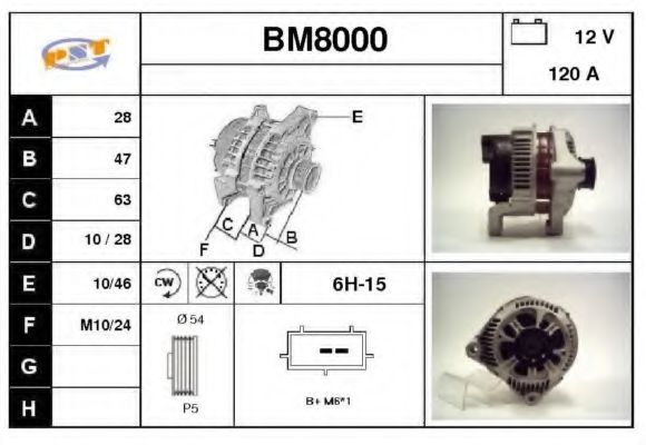 BM8000 SNRA Alternator