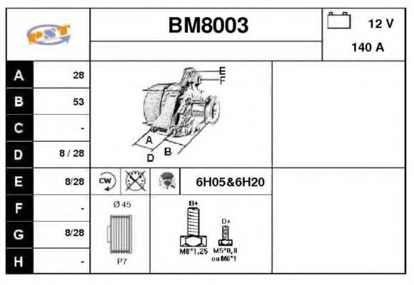 BM8003 SNRA Система выпуска ОГ Катализатор