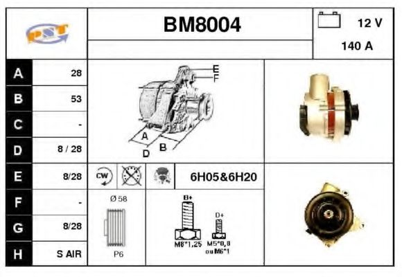 BM8004 SNRA Exhaust System Catalytic Converter