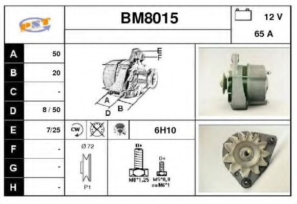 BM8015 SNRA Exhaust System Catalytic Converter
