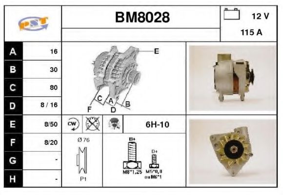 BM8028 SNRA Alternator