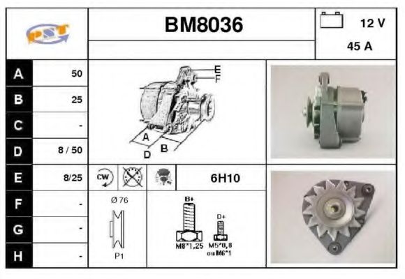 BM8036 SNRA Alternator