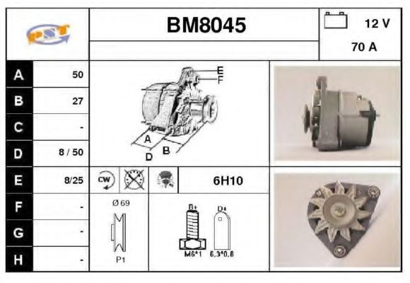 BM8045 SNRA Alternator